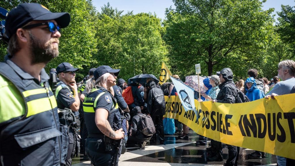 1,500 people are arrested at an Extinction Rebellion rally in the Netherlands.