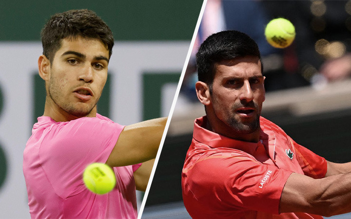 Carlos Alcaraz vs. Novak Djokovic will play the semi- final on friday